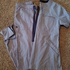 Bio, bring it on style scrubs. Ceil blue
